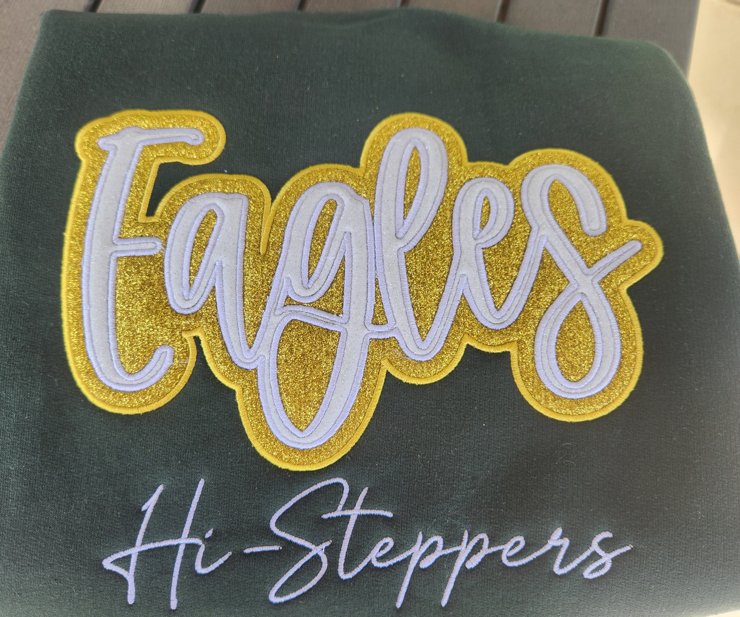 Eagles Hi-Steppers Mom, GiGi, Grandma Double Glitter Embroidery