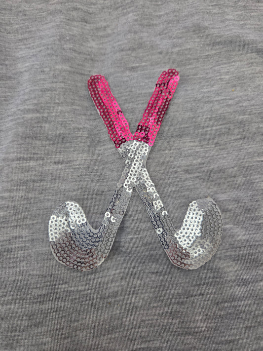 Sequin Golf Clubs Pink Patch