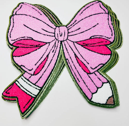 Pink Pencil Chenille Patch