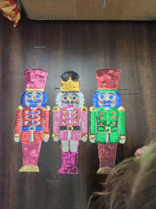 Trio Traditional Sequin Nutcracker Patch