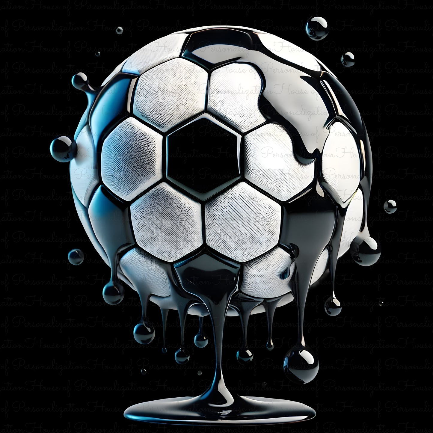 Soccer Ball Drip DTF Transfer