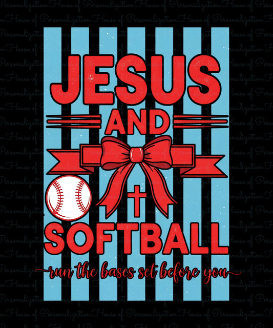 Jesus and Softball DTF Transfer