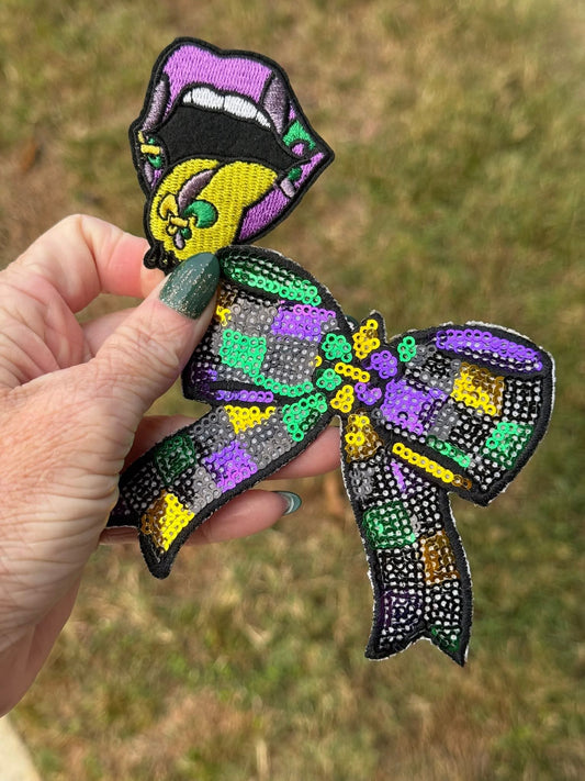 Mardi Gras Mouth OSC Embroidered Patch