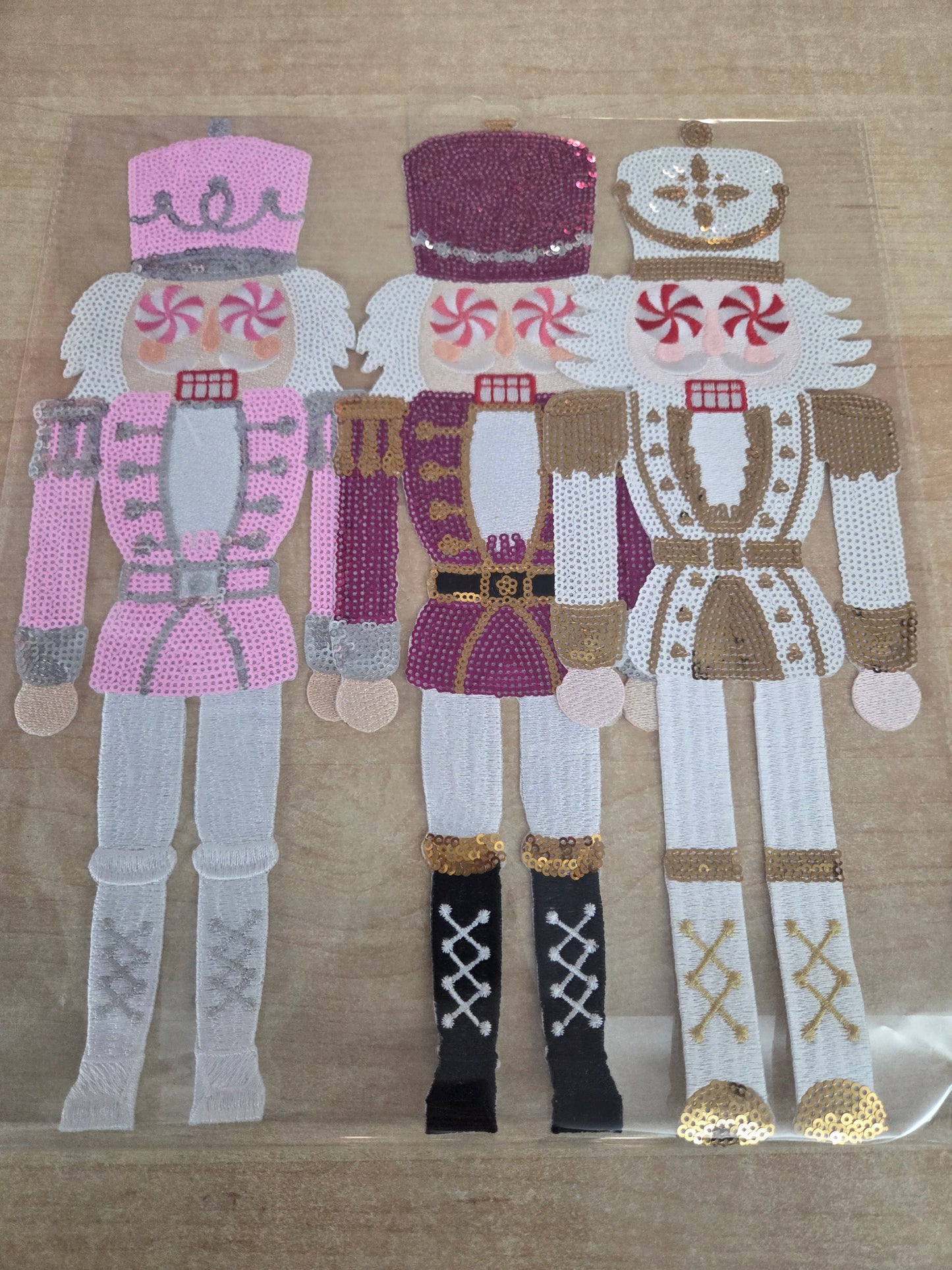 Nutcracker Trio Sequin Christmas Patch
