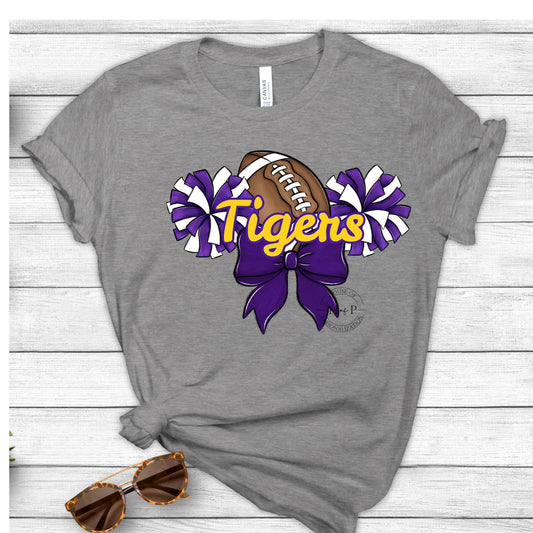 Tigers Football Purple Bow (Direct To Film)