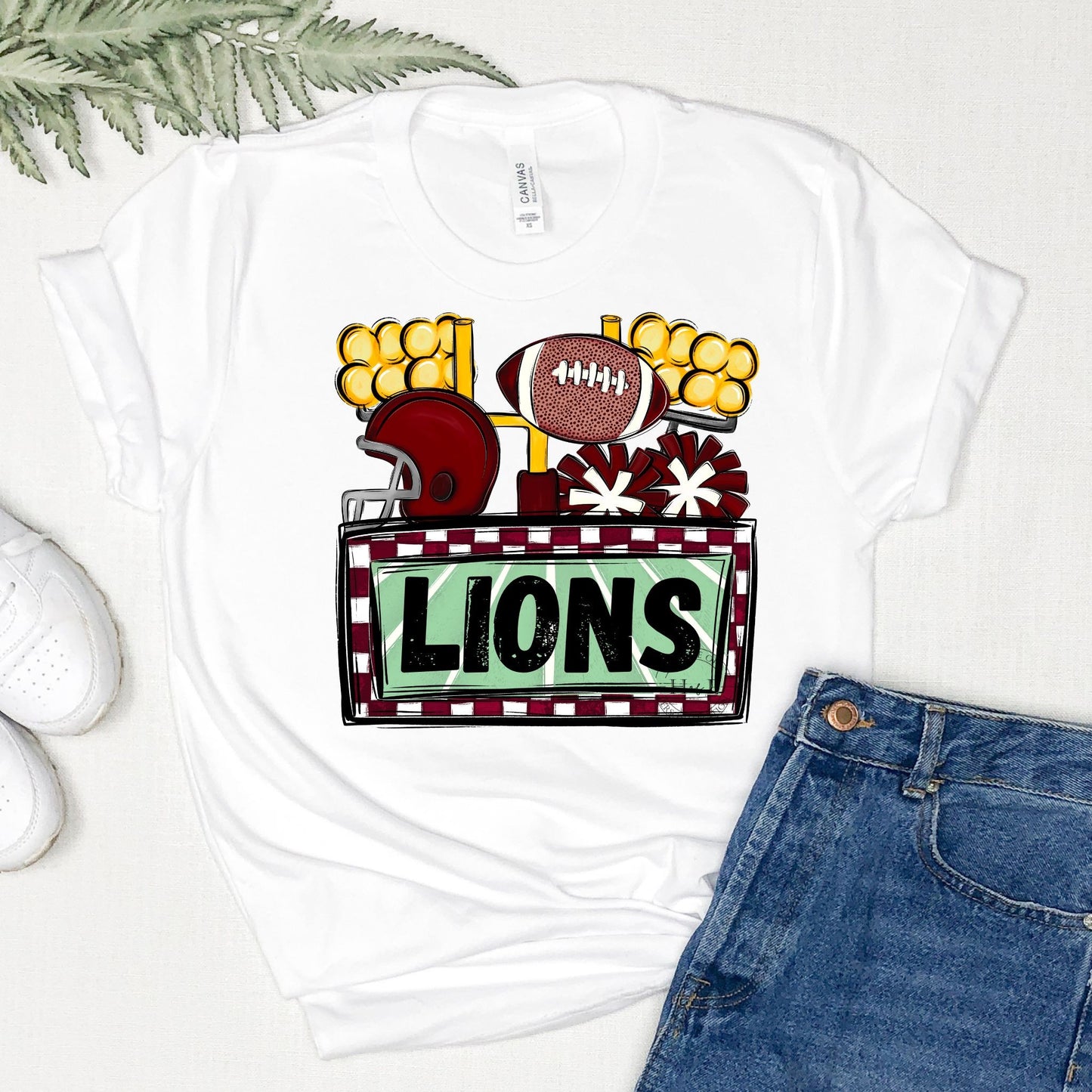 Lions (Burgundy) Friday Night Lights (Direct To Film)