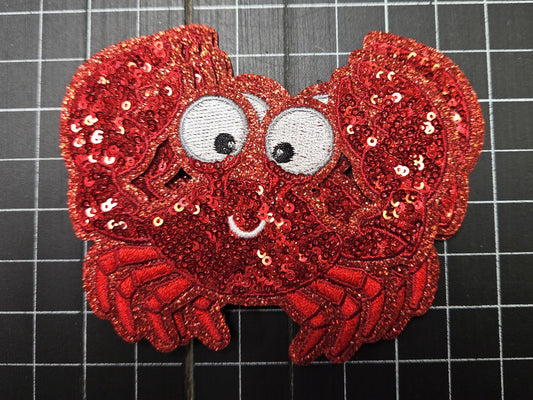 Sequin Red Crab Patch