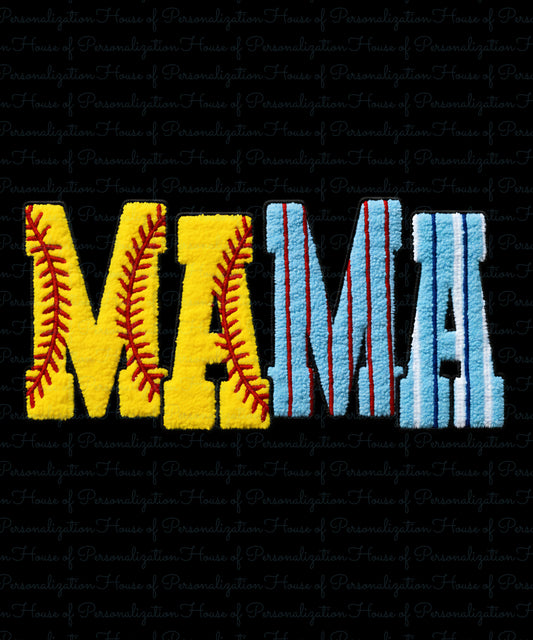 Softball Letters MAMA DTF Transfer
