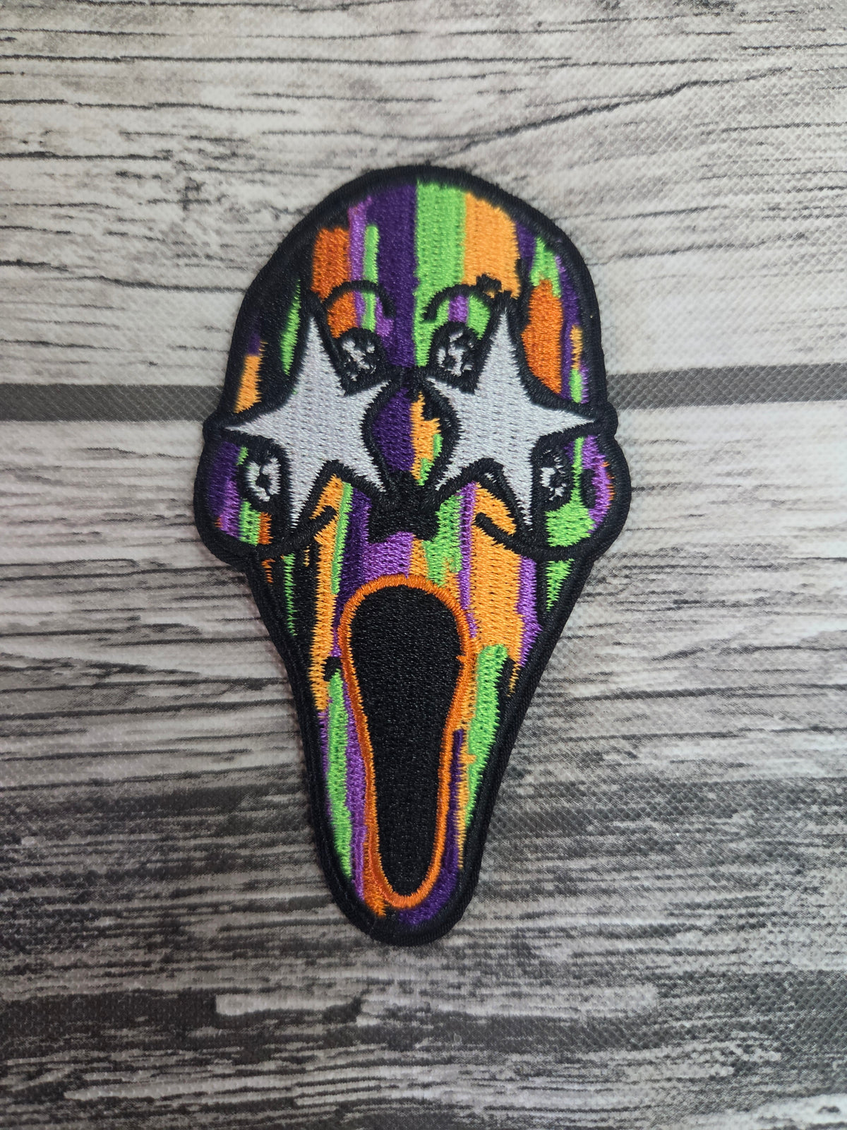 Star Face Ghost Embroidered Patch