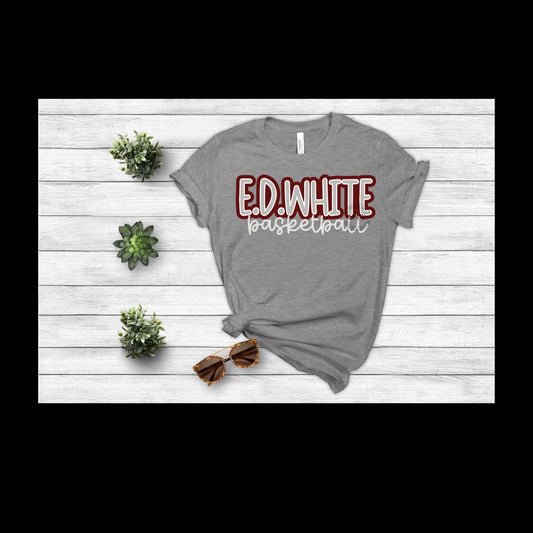 E.D. White Basketball DTF Transfer