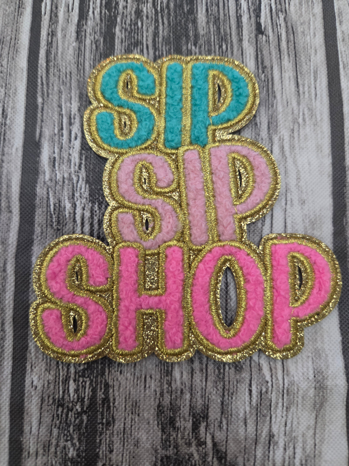 Sip Sip Shop Chenille Hat Patch