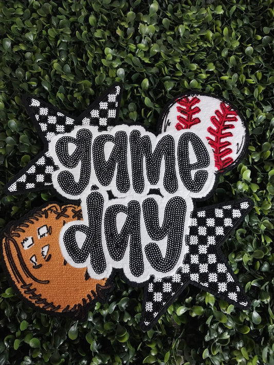 Baseball Checkered Star Game Day....Patch