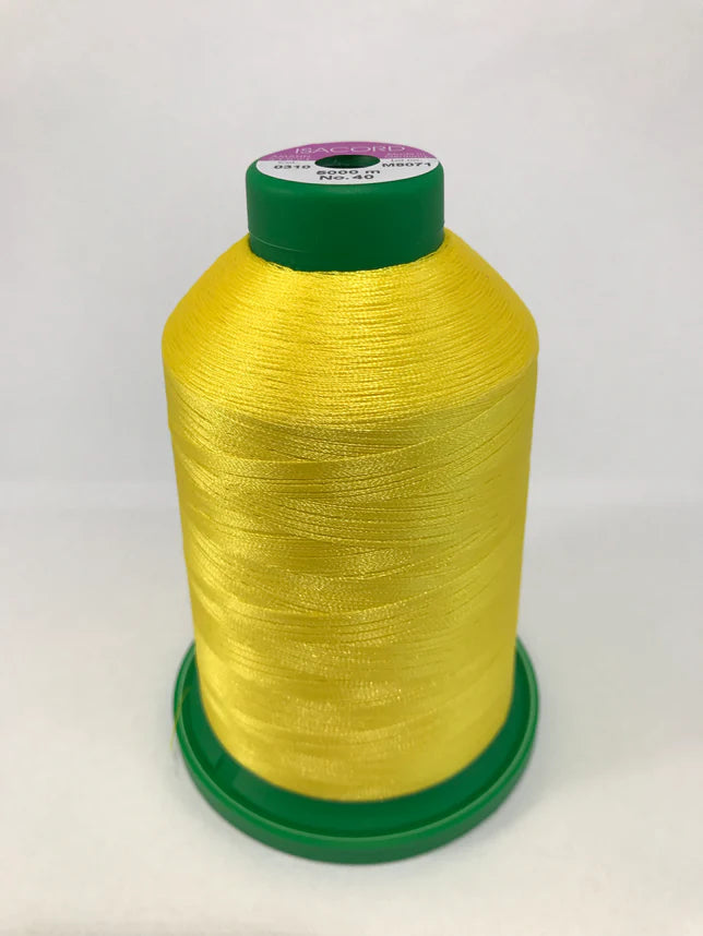 0310 Yellow - Isacord Embroidery Thread 40WT 5000M